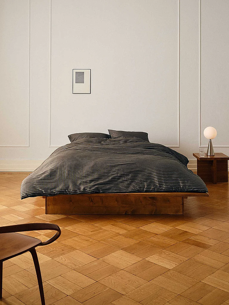 MARC O'POLO HOME Parure de lit en satin AREN 70x90 / 140x200cm Noyer marron